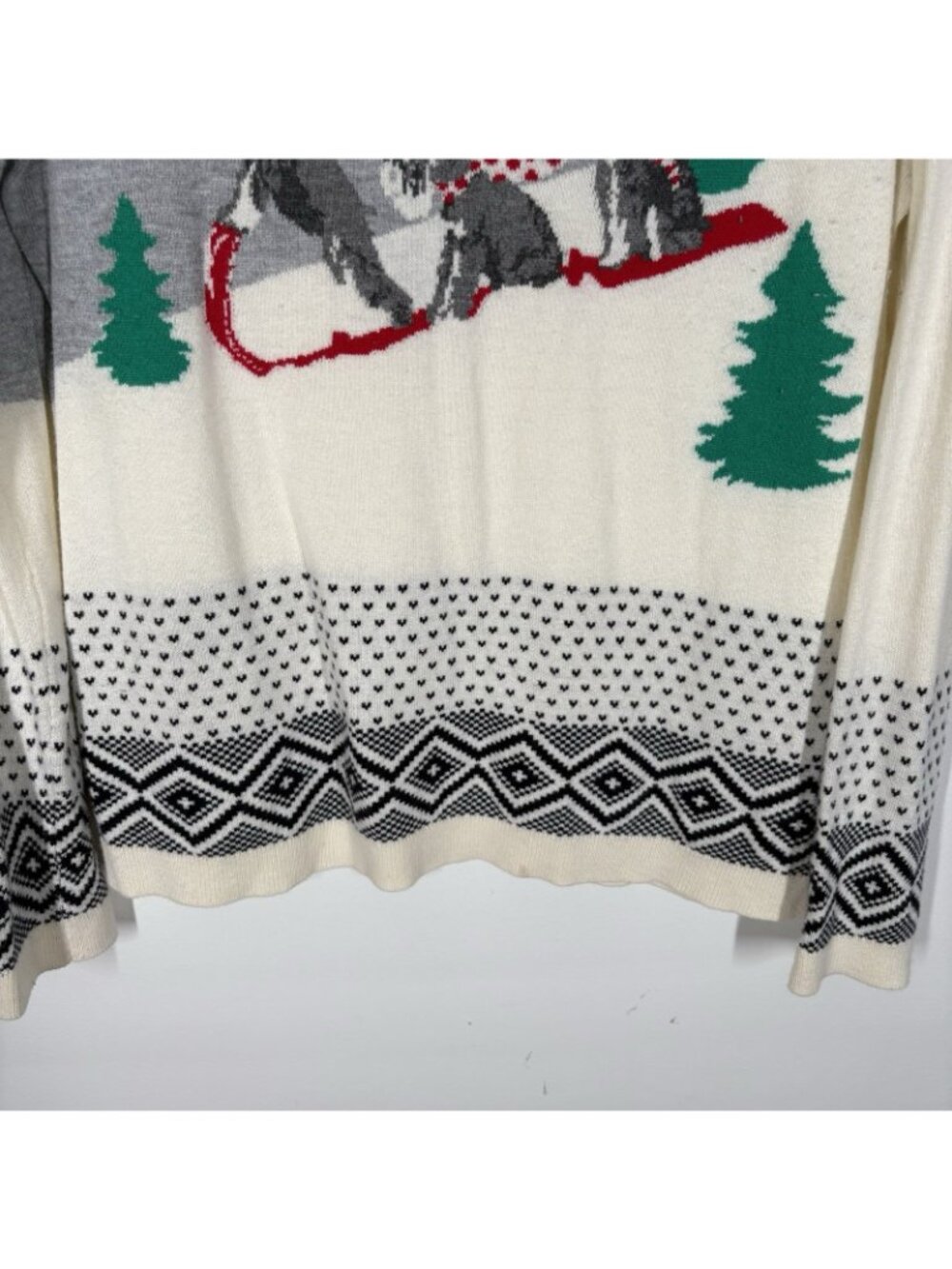 Talbots Women M Crew Neck Pullover Super Soft Sledding Dogs Winter Sweater - Picture 4 of 10